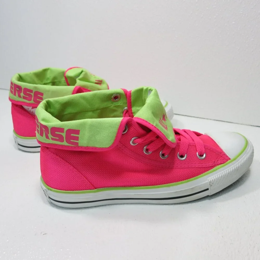 Converse Pink Lime High Top All Star Tennis Shoes New Footwear Shoes Kids Sz 6